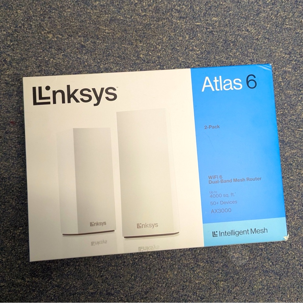 Linksys Atlas 6 White AX3000 WiFi 6 Dual-Band Mesh Router 2 Pack MX2002